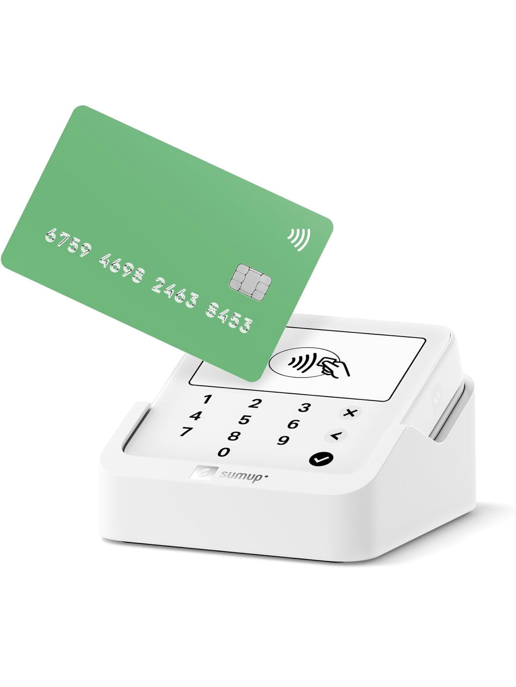 SumUp Solo Lite Kartenleser – Kartenlesegerät mit Ladestation – Mobiles Terminal für Kartenzahlungen – Keine Monatsgebühren